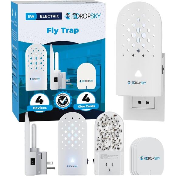 Dropsky Indoor Flying Insect Trap - Plug-in Bug Light Trap For Fruit Flies - Picture 1 of 9